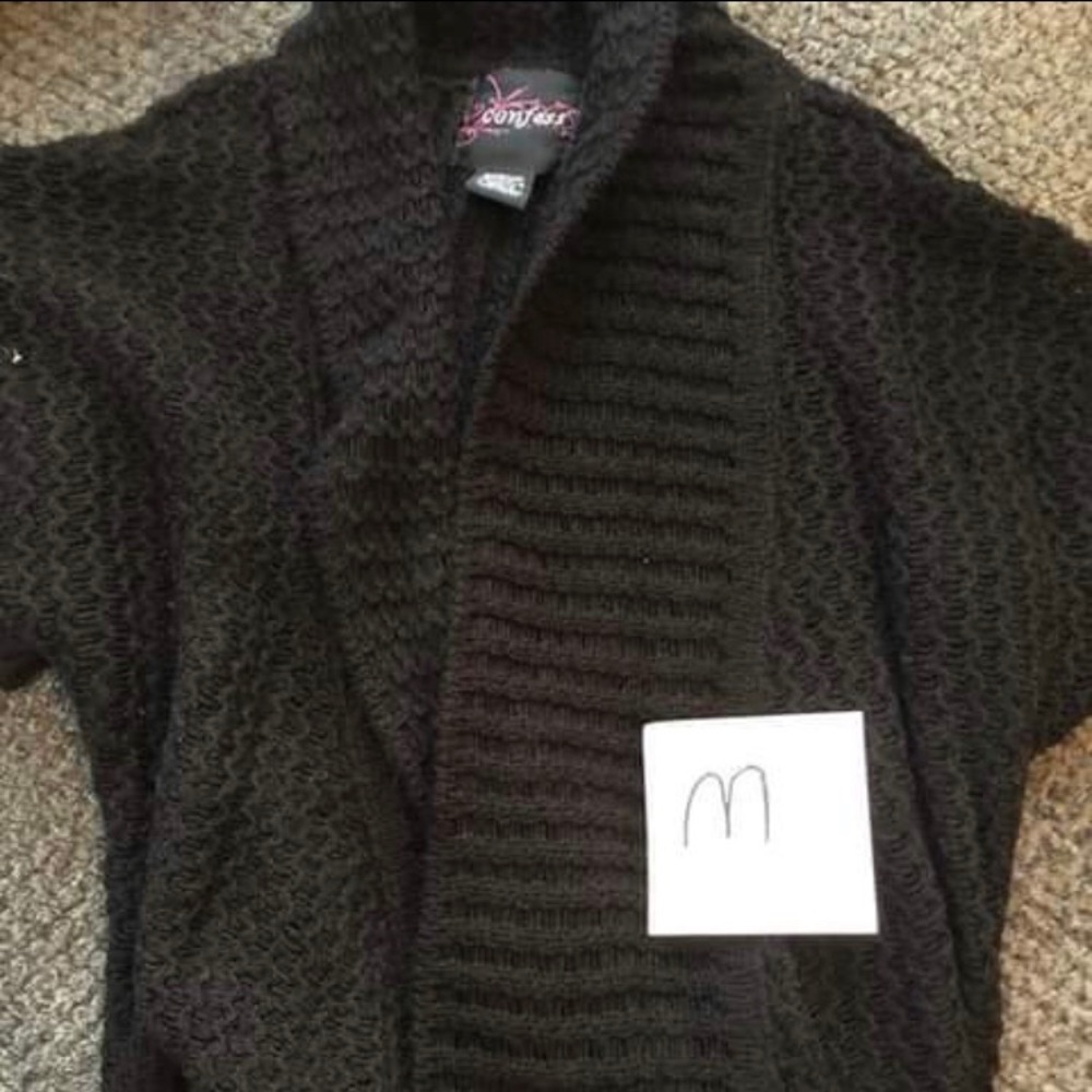 Confess Medium Black Sweater